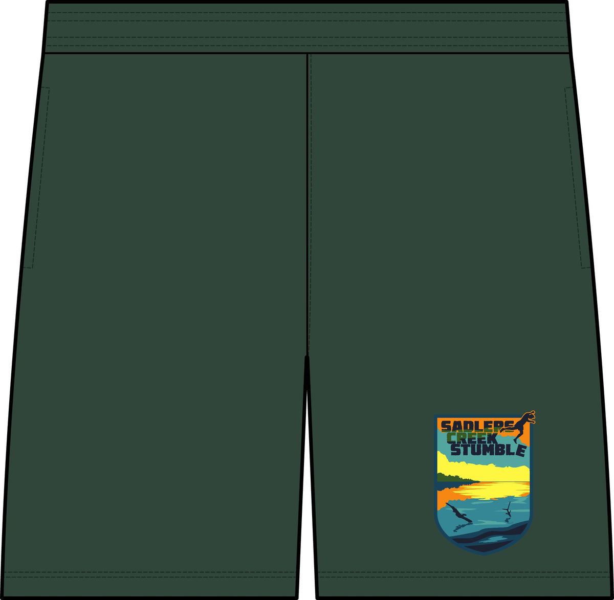 Sadlers Creek Sunset Badge Running Shorts