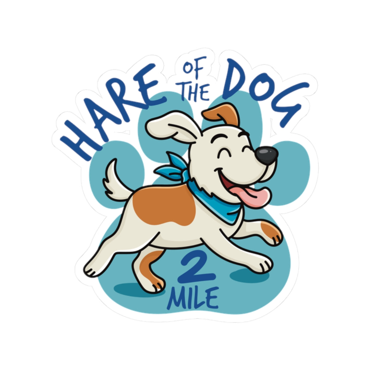 Hare of the Dog Dog Badge Sticker