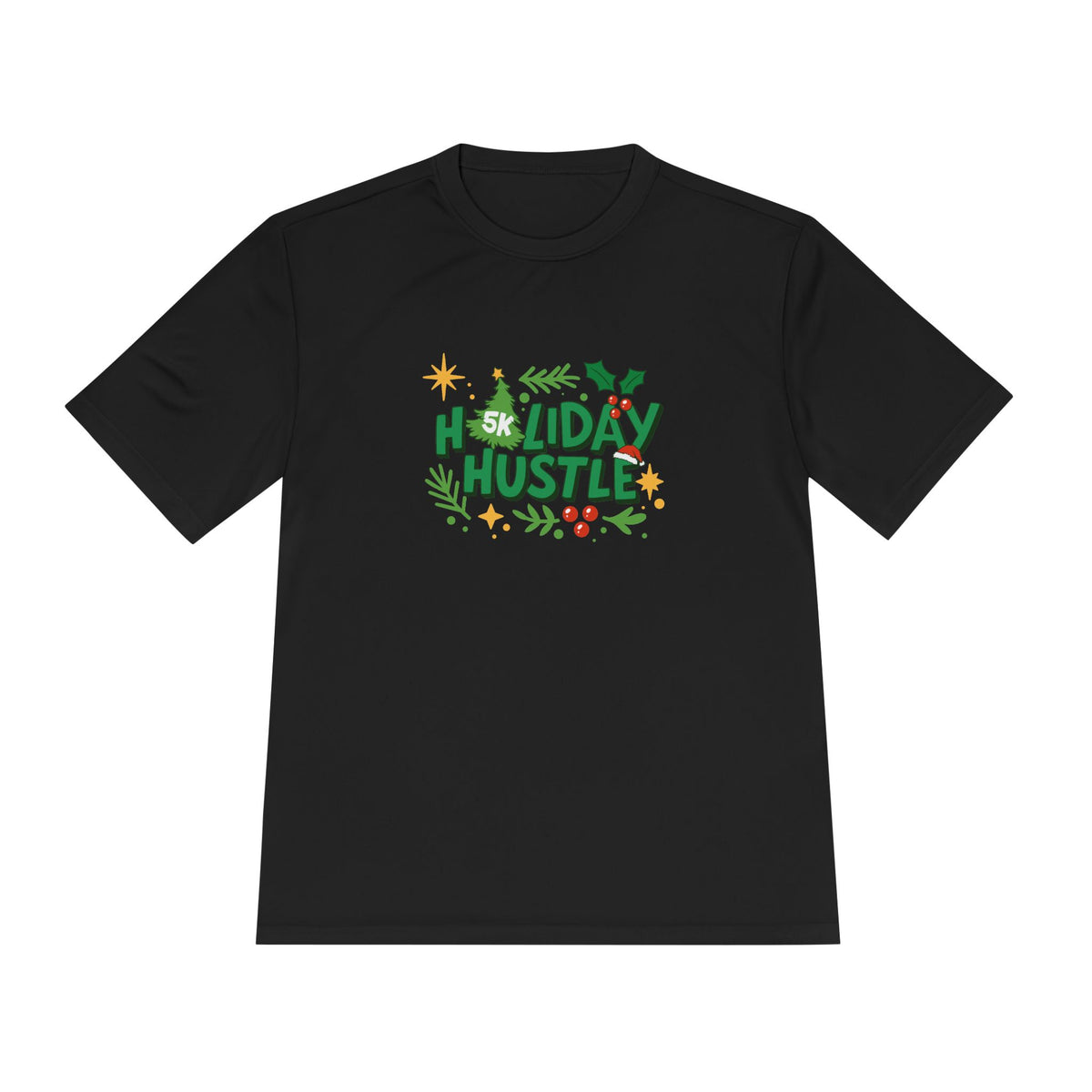 Holiday Hustle Holly Script Performance Tee