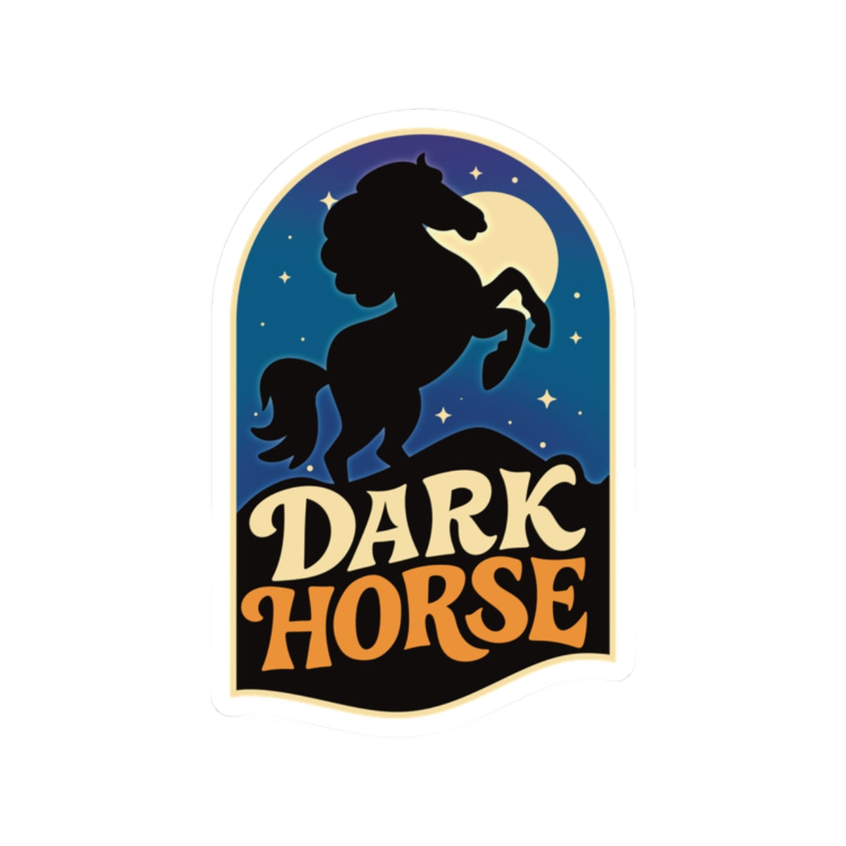 Dark Horse Moon Badge Sticker