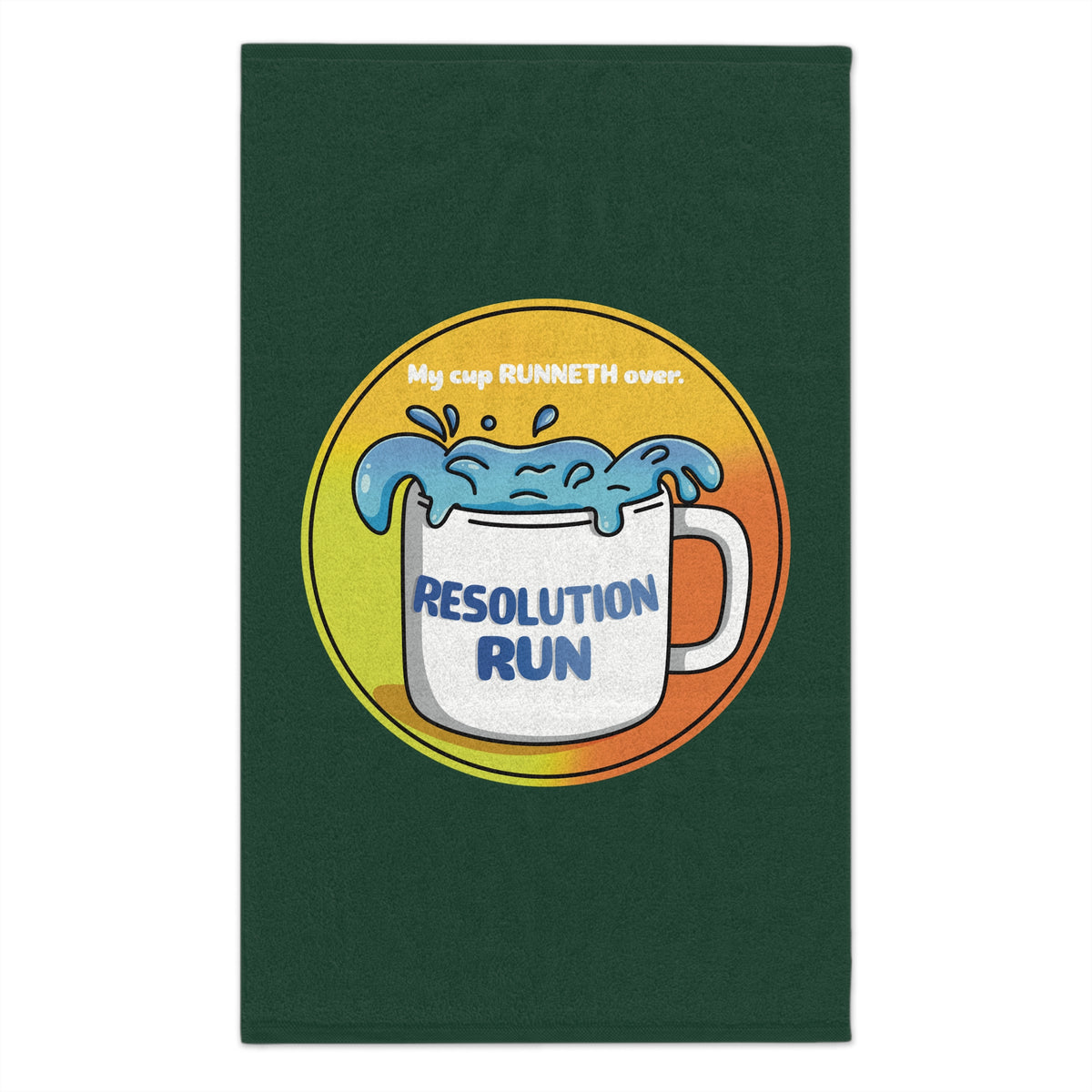 Resolution Run Coffee Badge Rally Towel