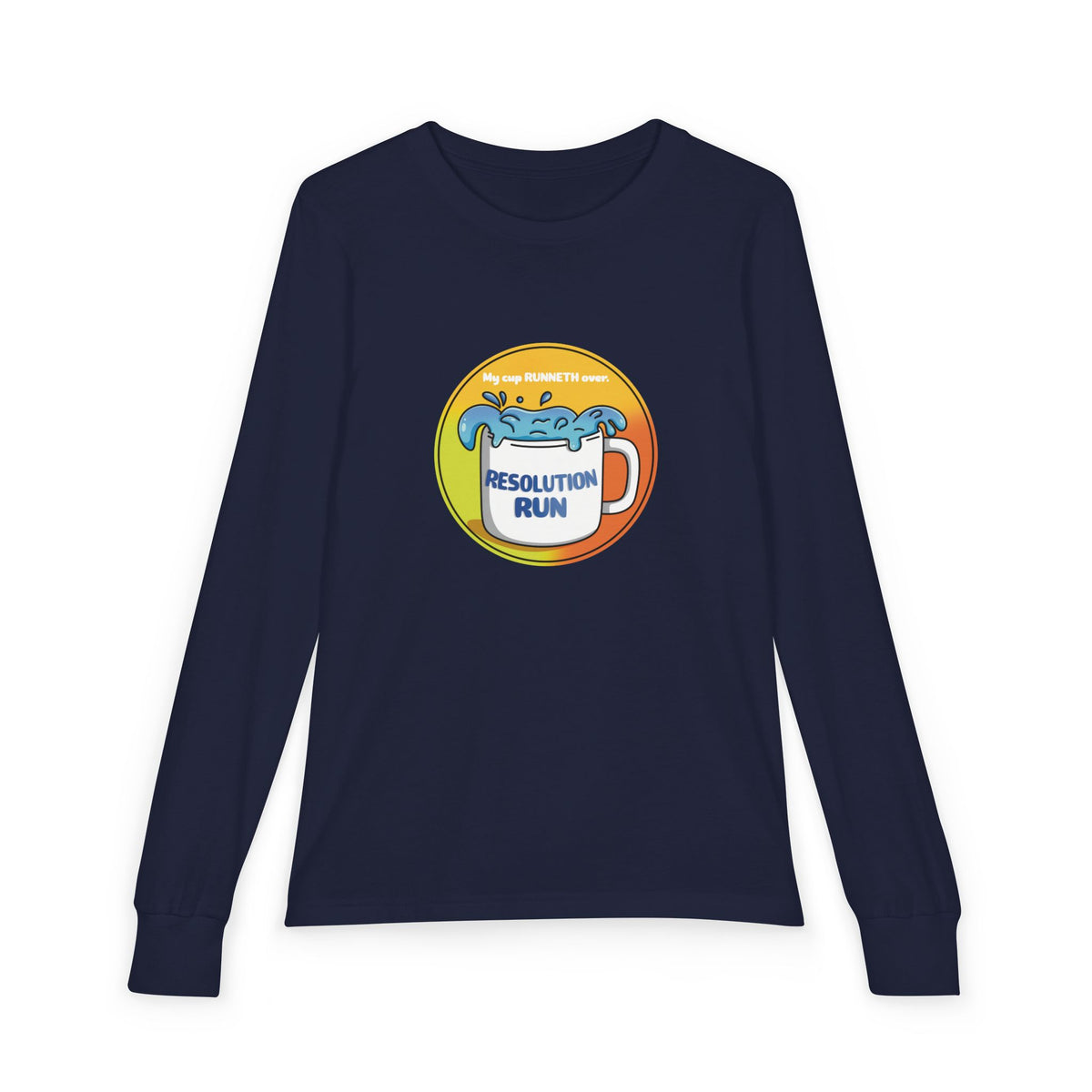 Resolution Run Coffee Badge Youth Long Sleeve