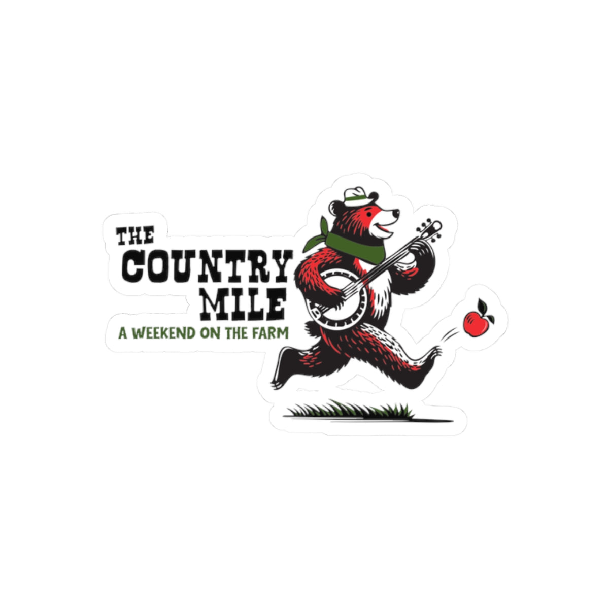 Country Mile Banjo Bear Sticker