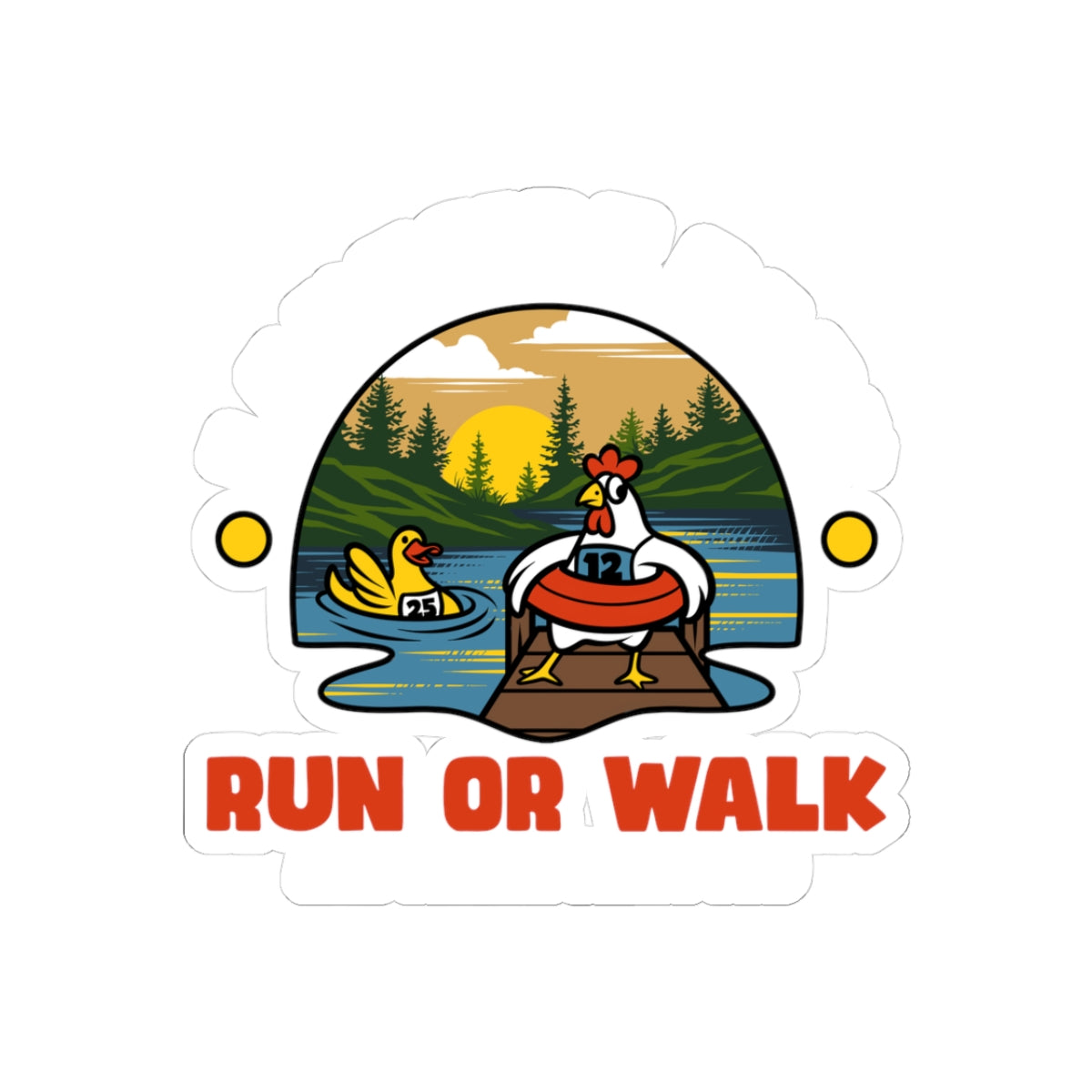Lakeside Park Run or Walk Sticker