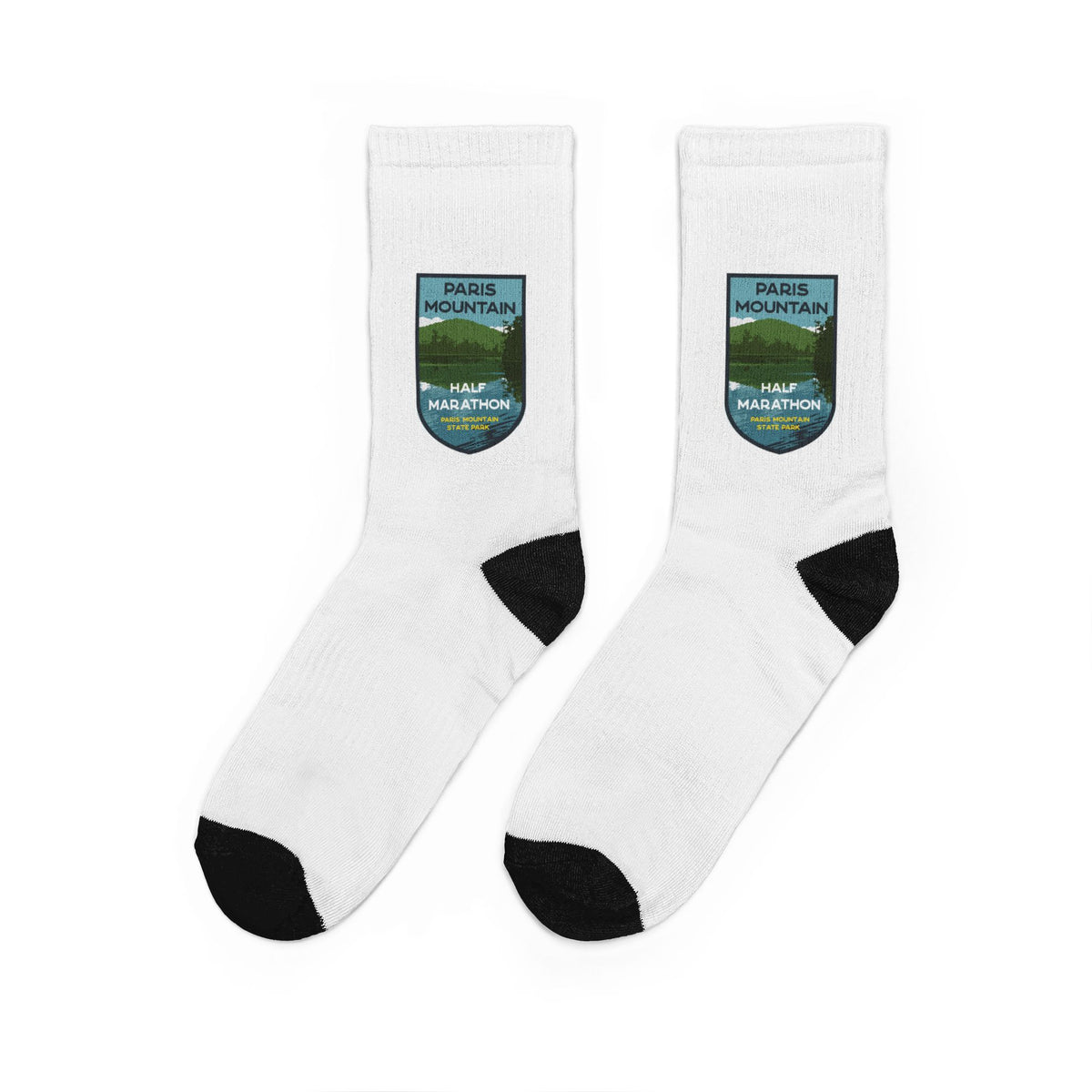 Paris Mountain Lake Badge Socks