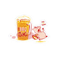 Beer & BBQ Feel the Burn Sticker