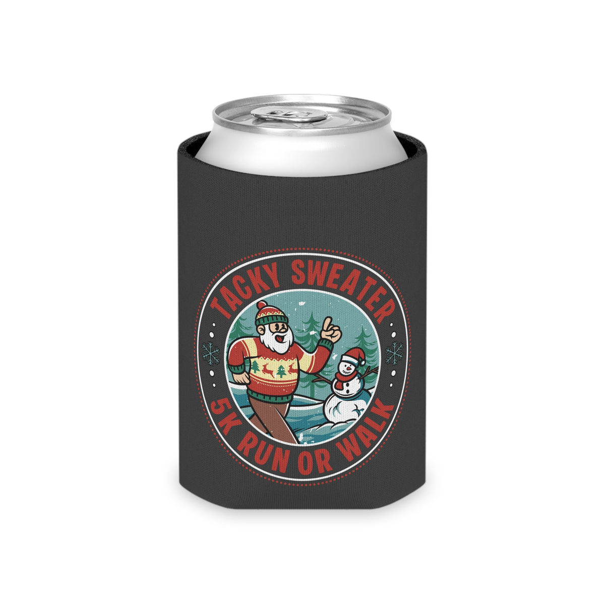 Tacky Sweater Santa Can Cooler