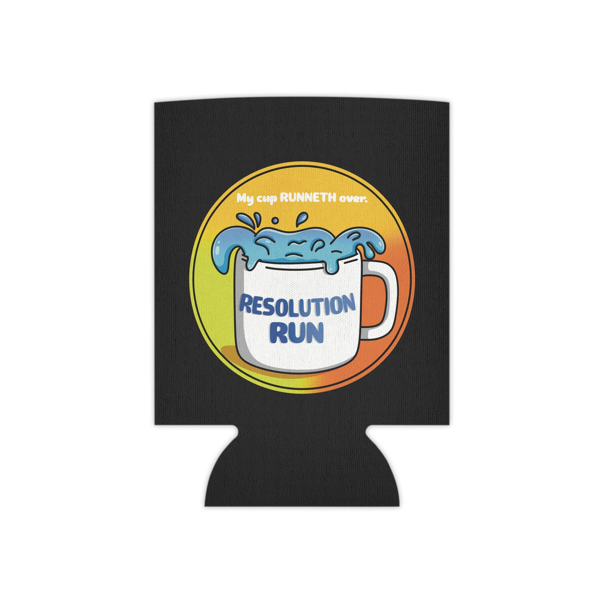 Resolution Run Coffee Badge Can Cooler