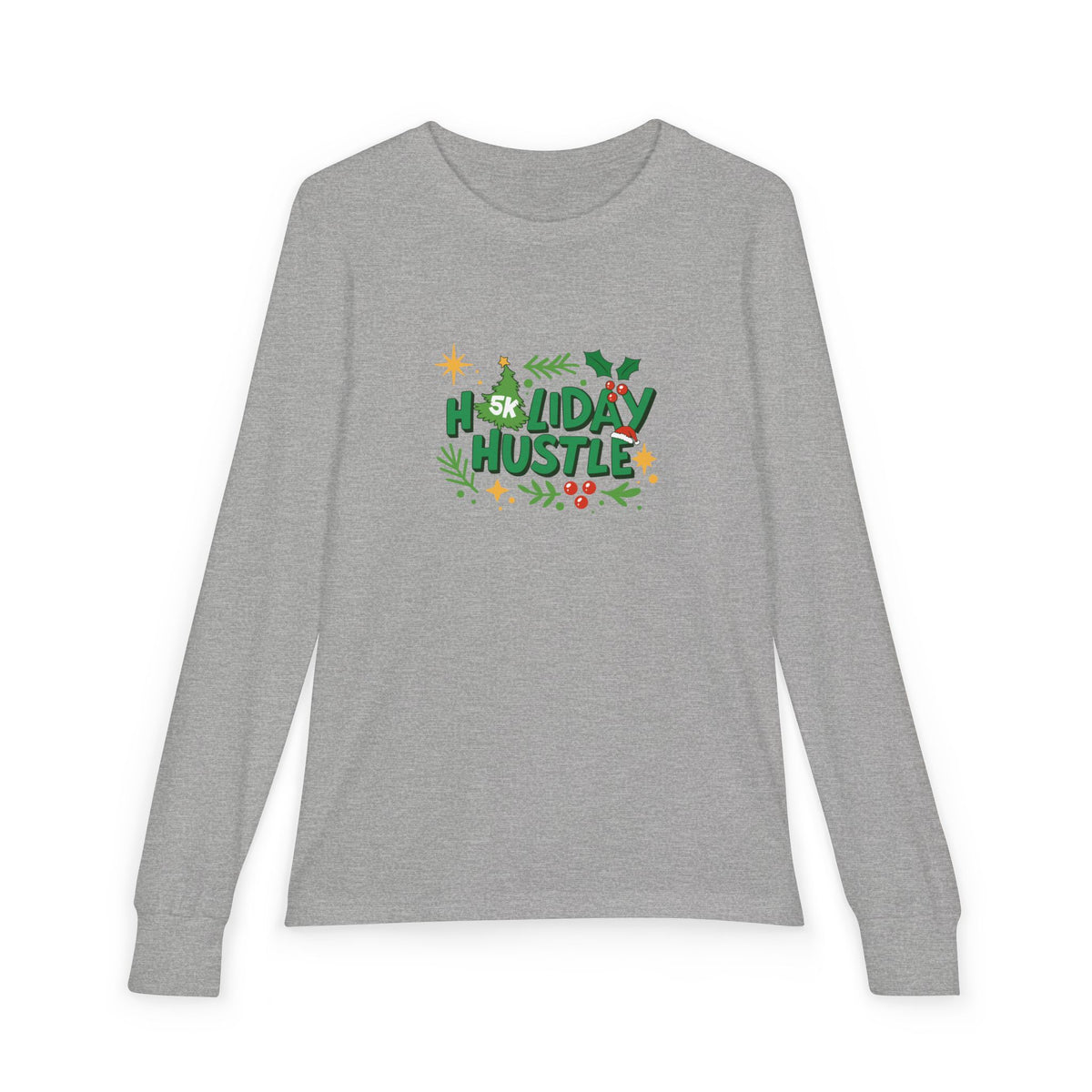 Holiday Hustle Holly Script Youth Long Sleeve