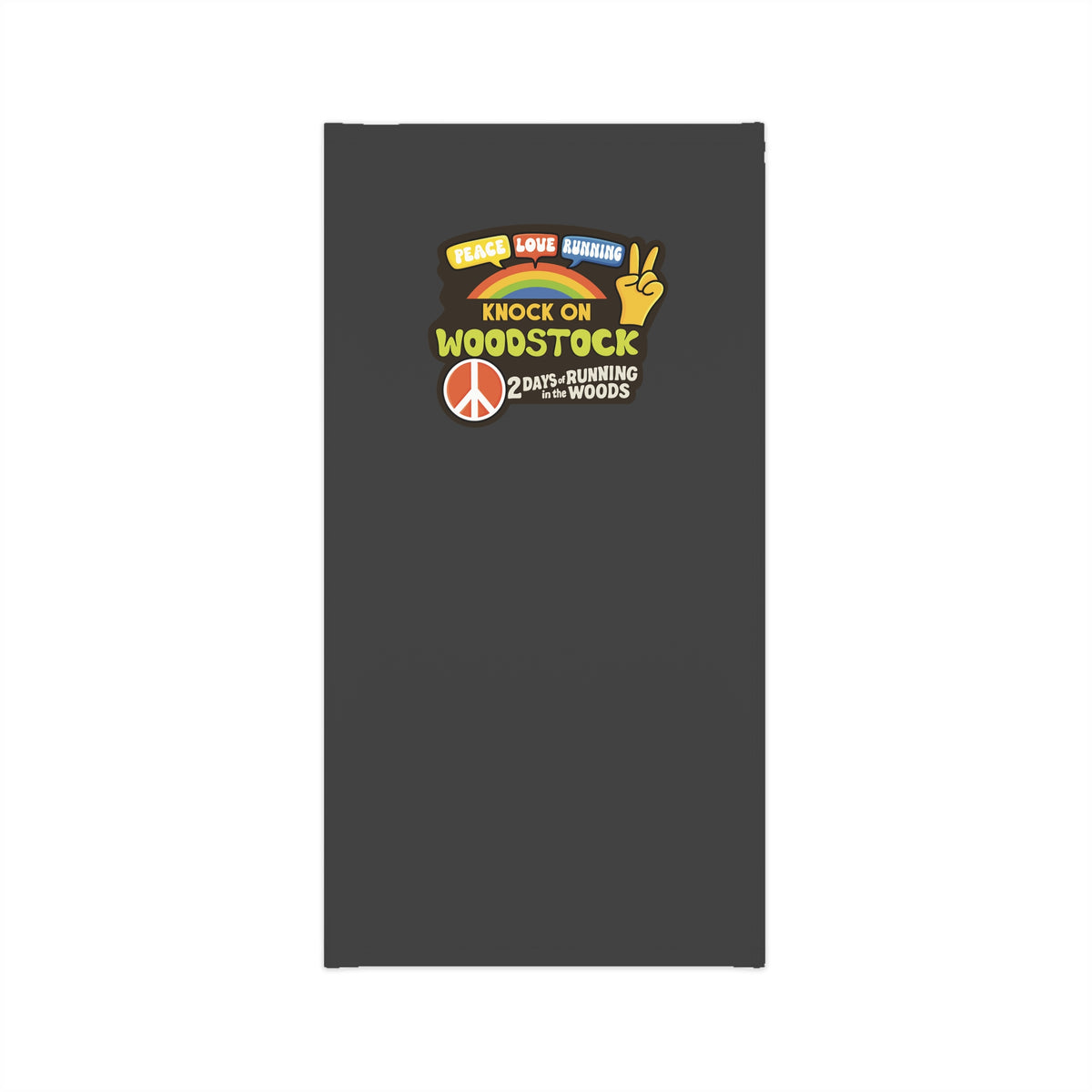 Knock on Woodstock Peace Sign Neck Gaiter