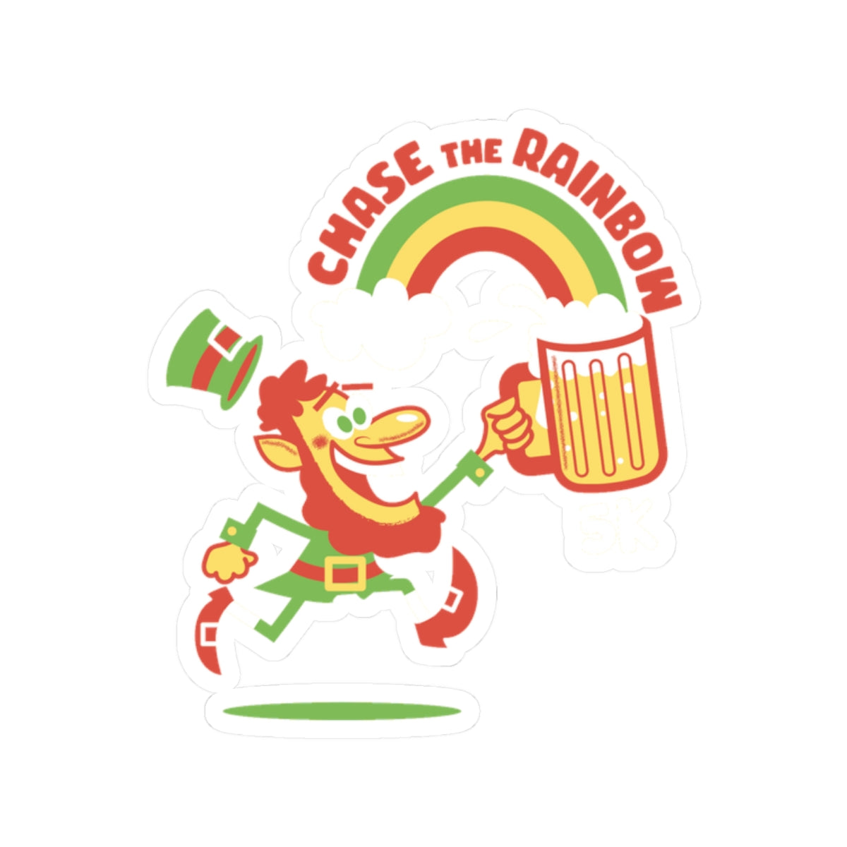 Chase the Rainbow Leprechaun Sticker