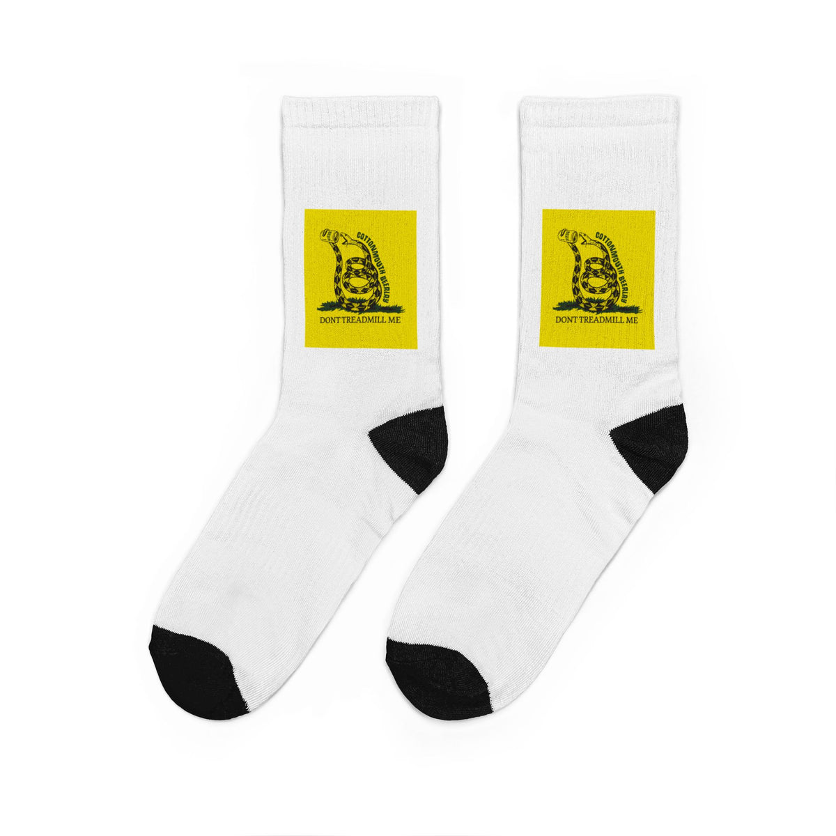 Cottonmouth Don't Treadmill on Me Flag Socks