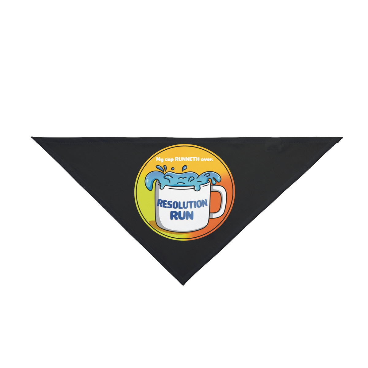 Resolution Run Coffee Badge Dog Bandana