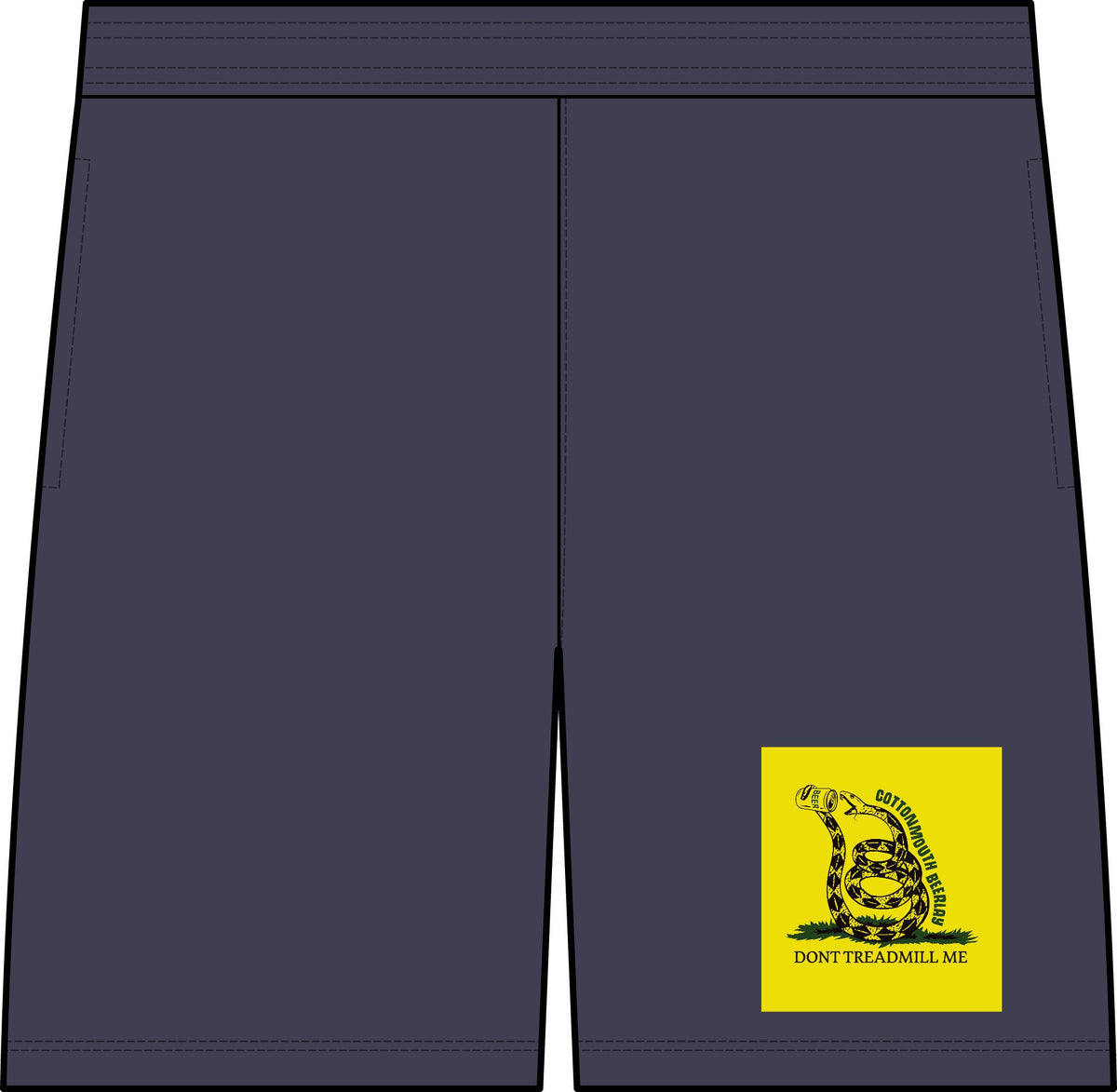 Cottonmouth Don't Treadmill on Me Flag Running Shorts