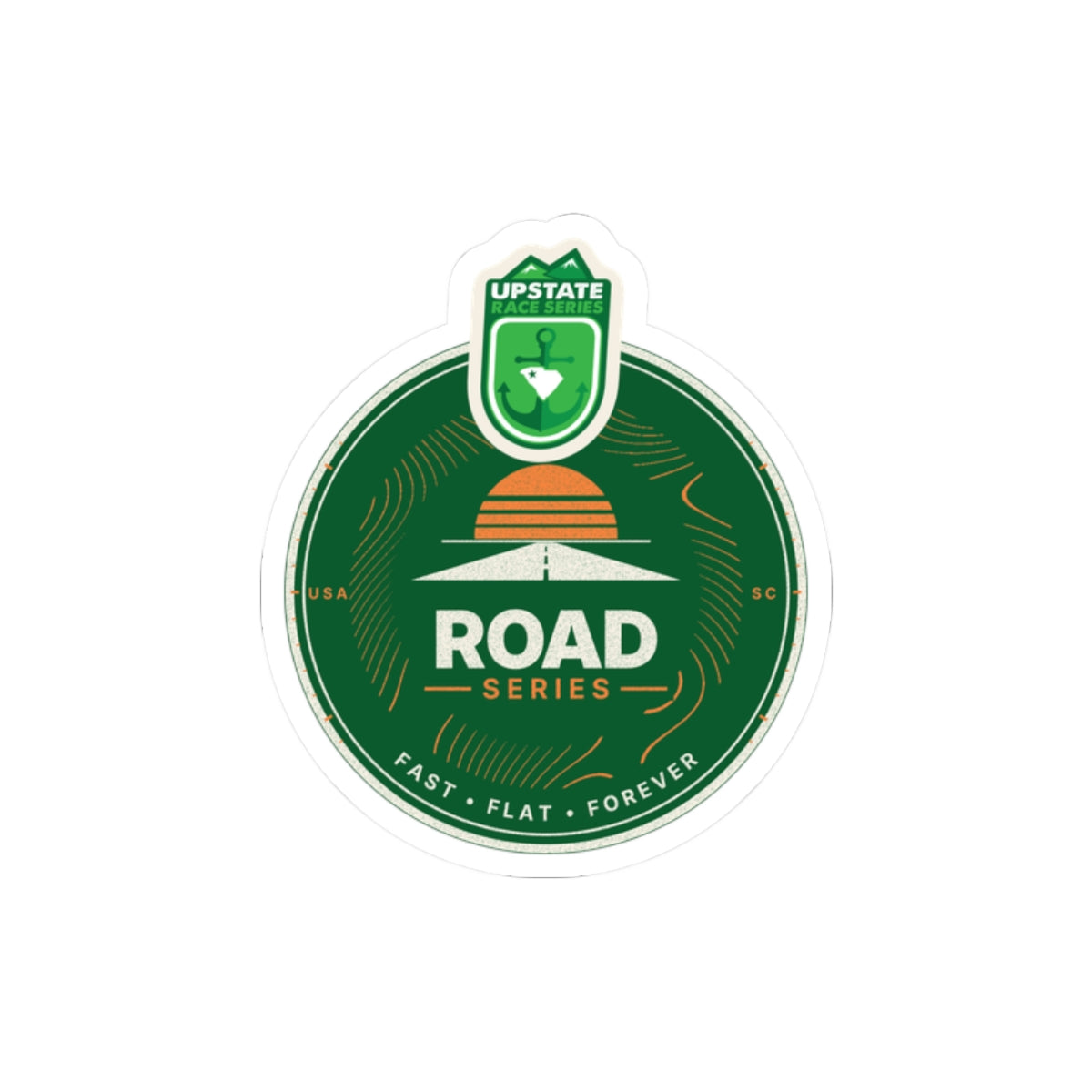 Upstate Road Series Crest Sticker