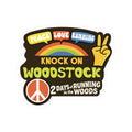Knock on Woodstock Peace Sign Sticker