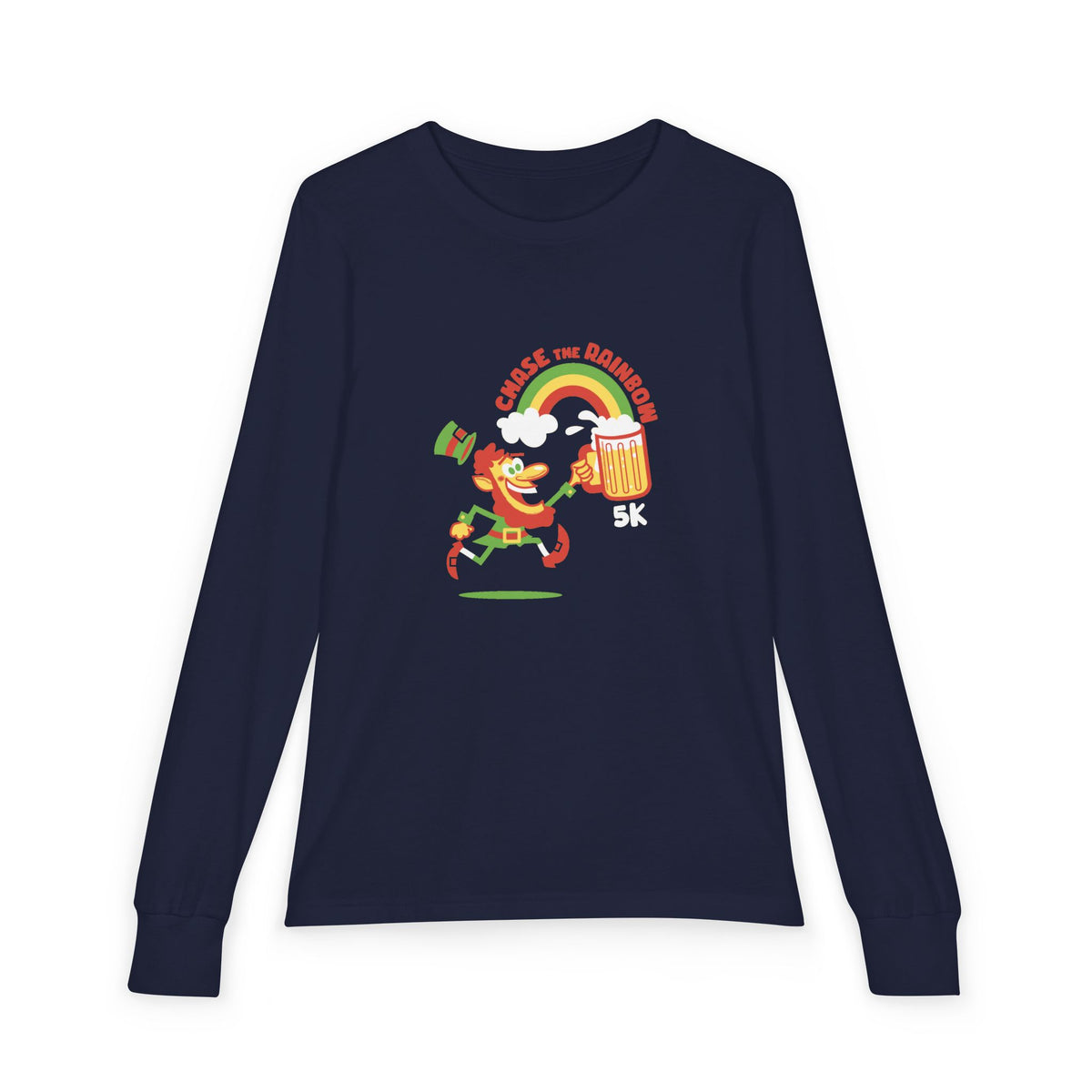Chase the Rainbow Leprechaun Youth Long Sleeve