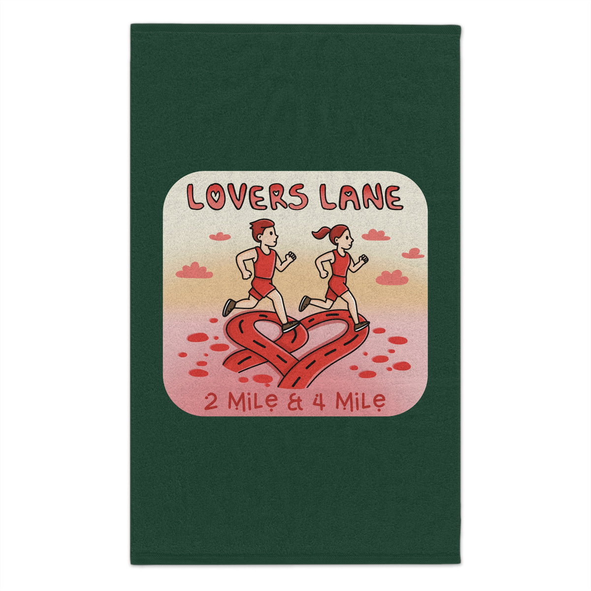 Lovers Lane Heart Badge Rally Towel