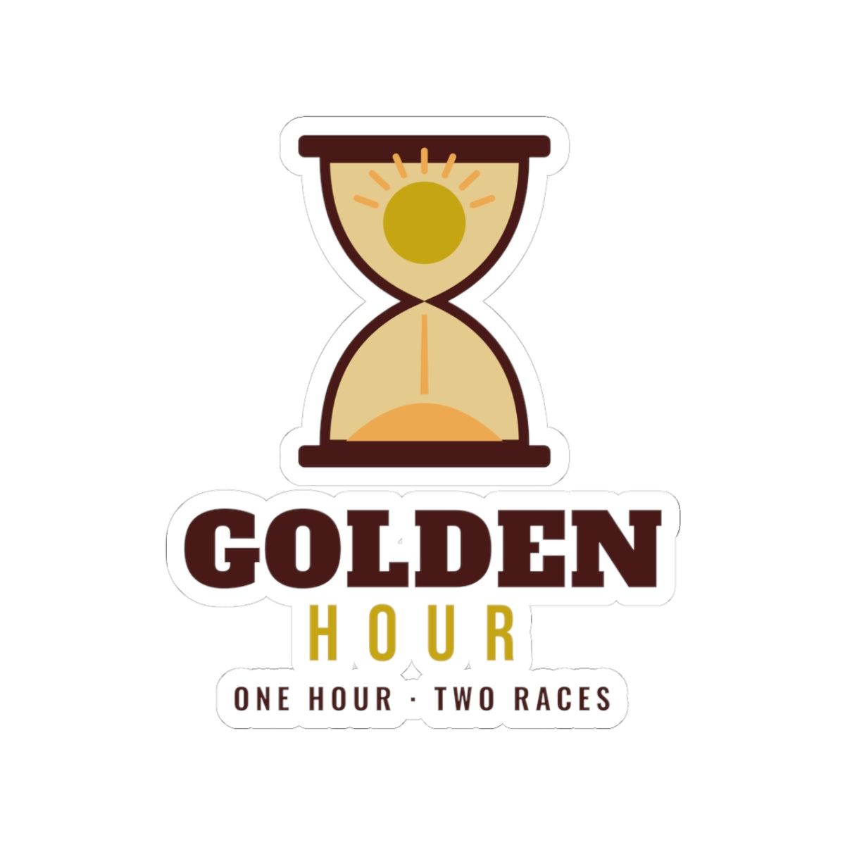 Golden Hour Hourglass Sticker