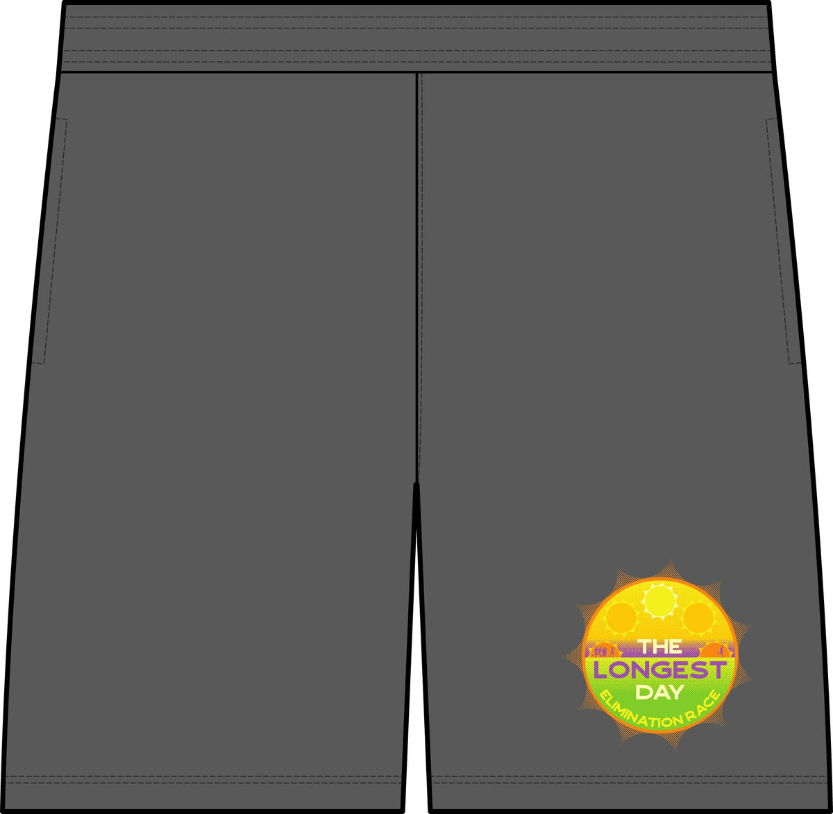 Longest Day Sunburst Badge Running Shorts