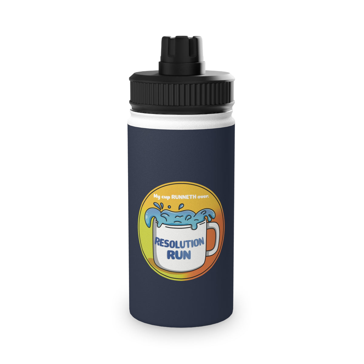 Resolution Run Coffee Badge Water Bottle