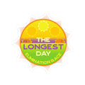 Longest Day Sunburst Badge Sticker