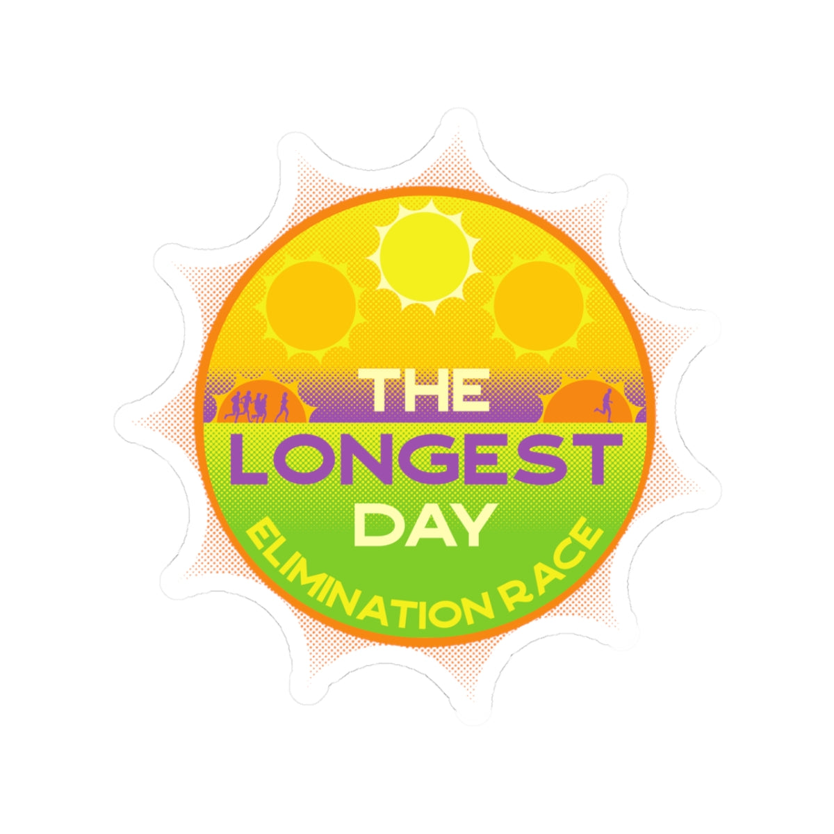 Longest Day Sunburst Badge Sticker
