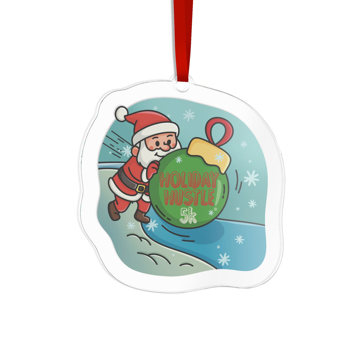 Holiday Hustle 5K Santa Acrylic Ornament