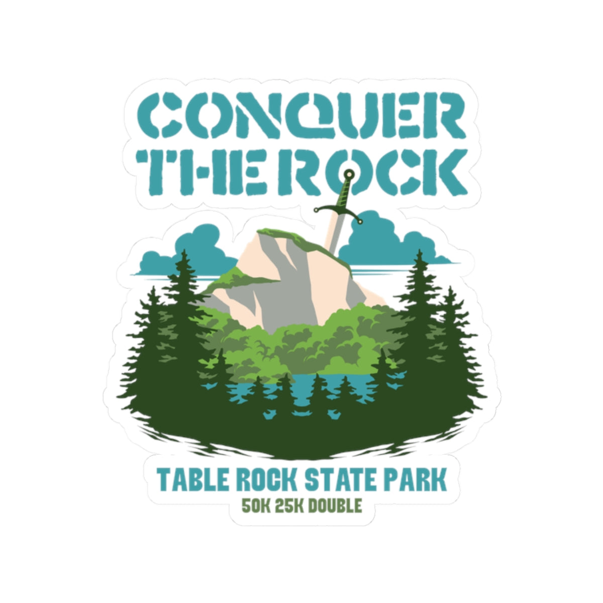 Conquer the Rock Forest Sticker