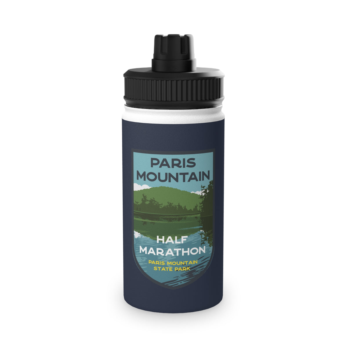 Paris Mountain Lake Badge Water Bottle