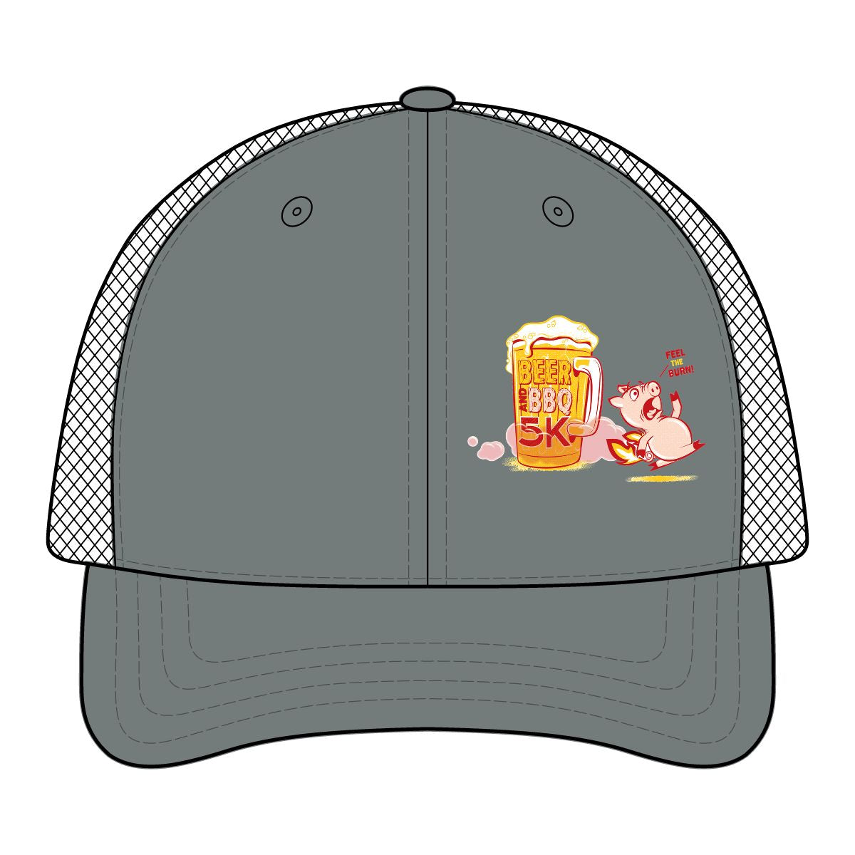 Beer & BBQ 5K Feel the Burn Mesh Cap