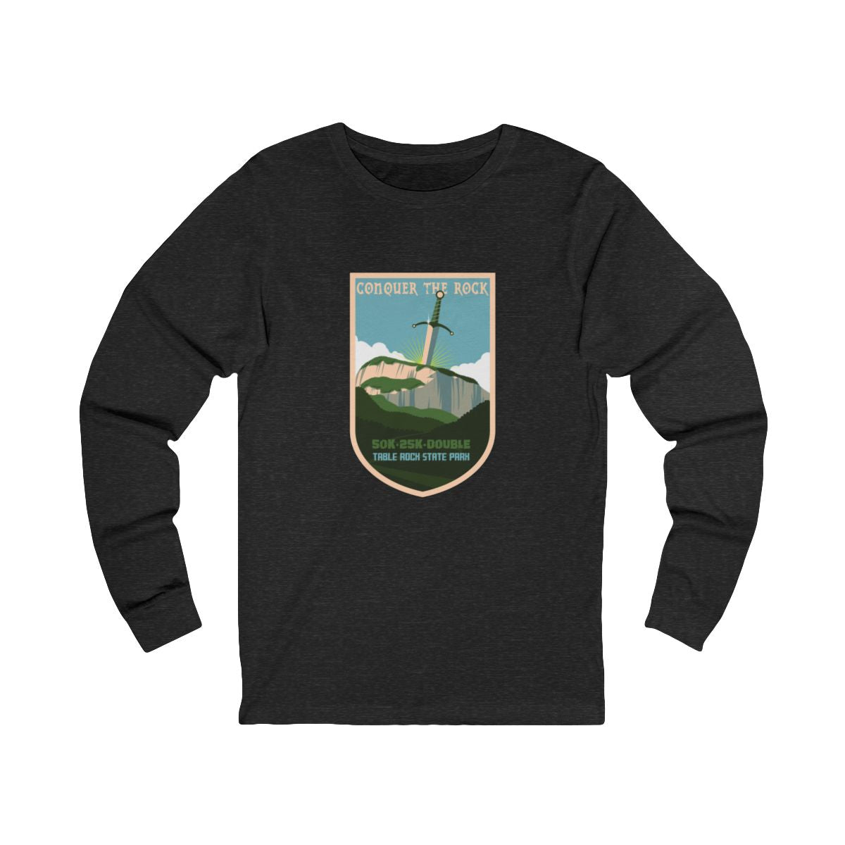 Conquer the Rock Sword in the Rock Long Sleeve Tee