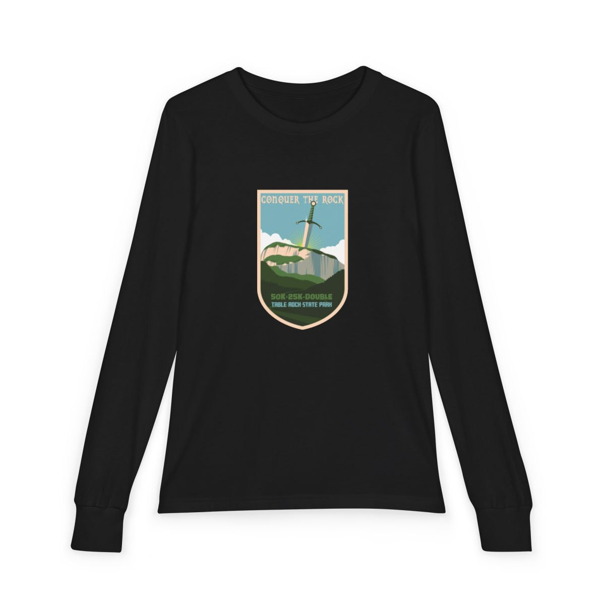 Conquer the Rock Sword in the Rock Youth Long Sleeve Tee