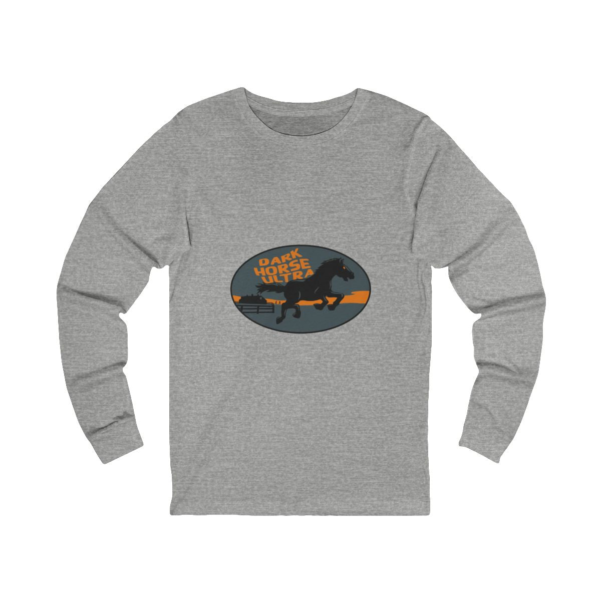 Dark Horse Trail Race Running Horse Long Sleeve Tee