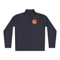 Knock on Woodstock Peace Love Running Back-Print Quarter-Zip Pullover