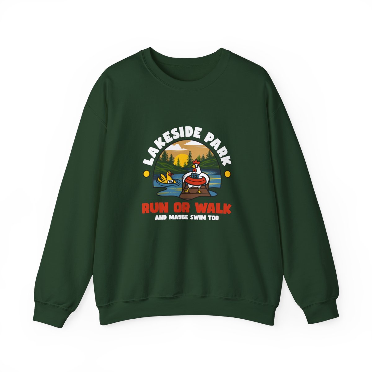 Lakeside Park 8K Run or Walk Crewneck Sweatshirt