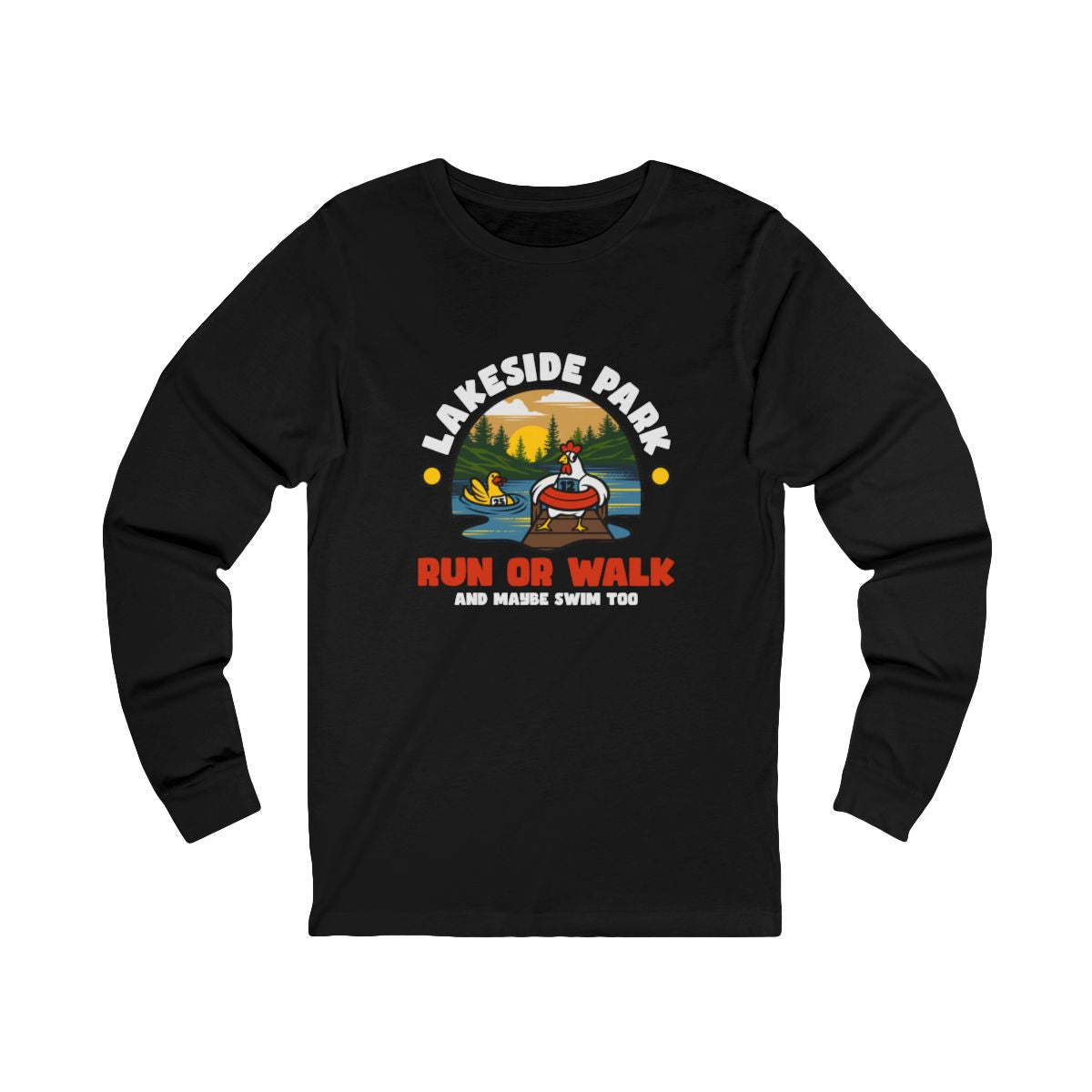 Lakeside Park 8K Run or Walk Long Sleeve Tee