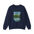 Paris Mountain Half Marathon Lake Badge Crewneck Sweatshirt