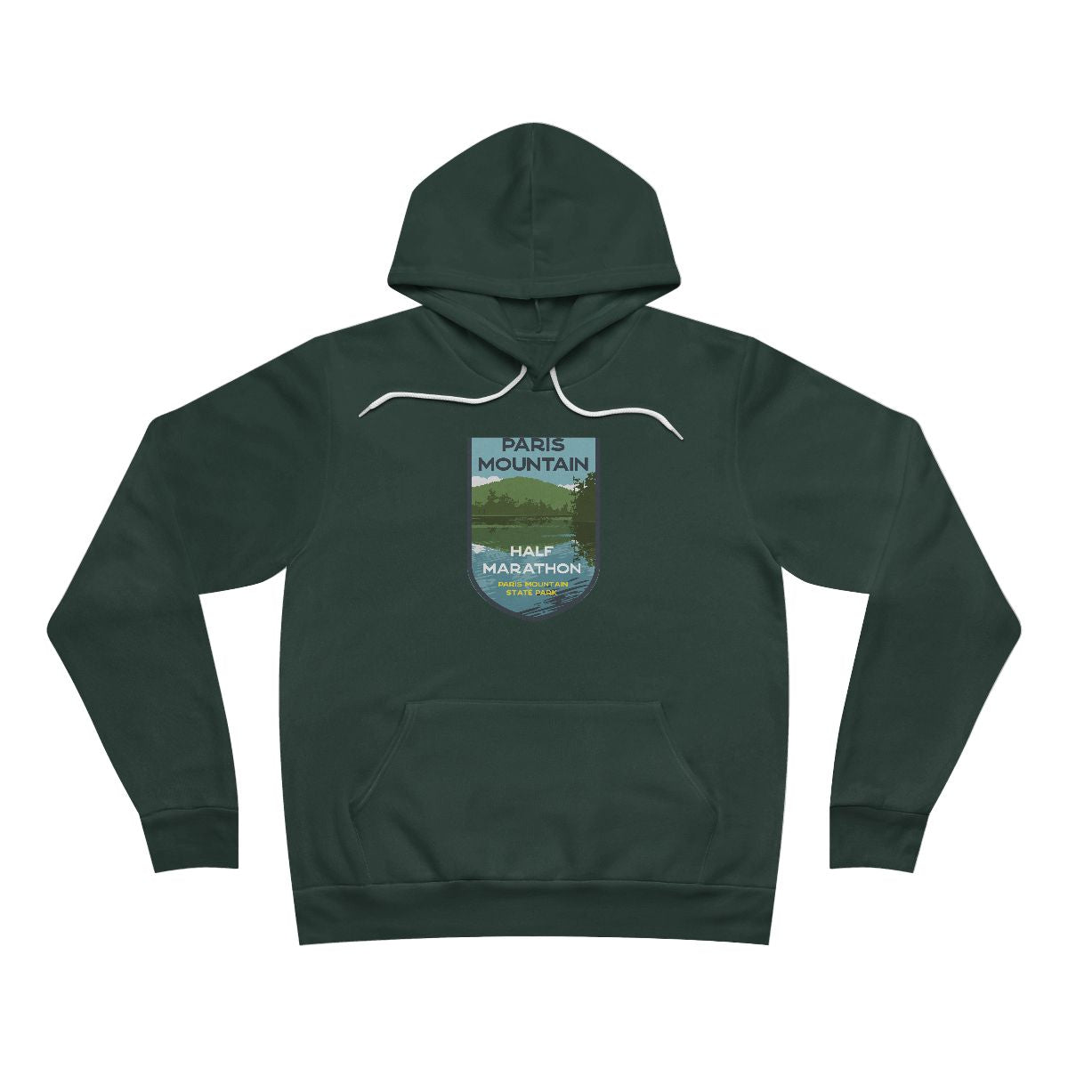 Paris Mountain Half Marathon Lake Badge Hoodie