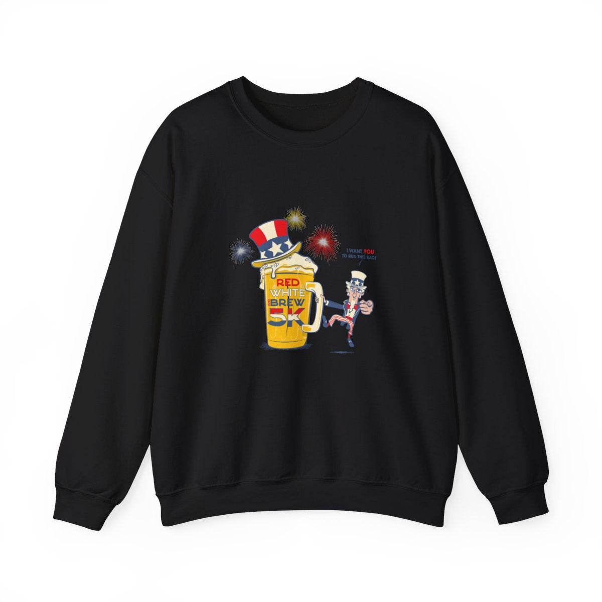 Red White & Brew 5K Patriot Pint Crewneck Sweatshirt