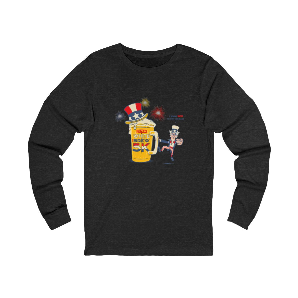 Red White & Brew 5K Patriot Pint Long Sleeve Tee