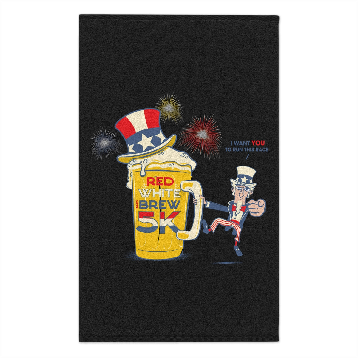 Red White & Brew 5K Patriot Pint Rally Towel (11 x 18)
