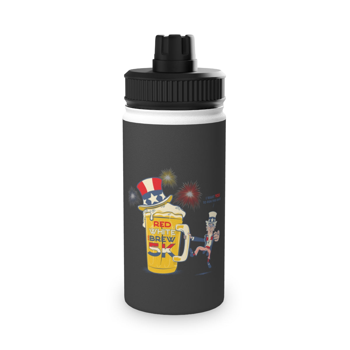 Red White & Brew 5K Patriot Pint Water Bottle
