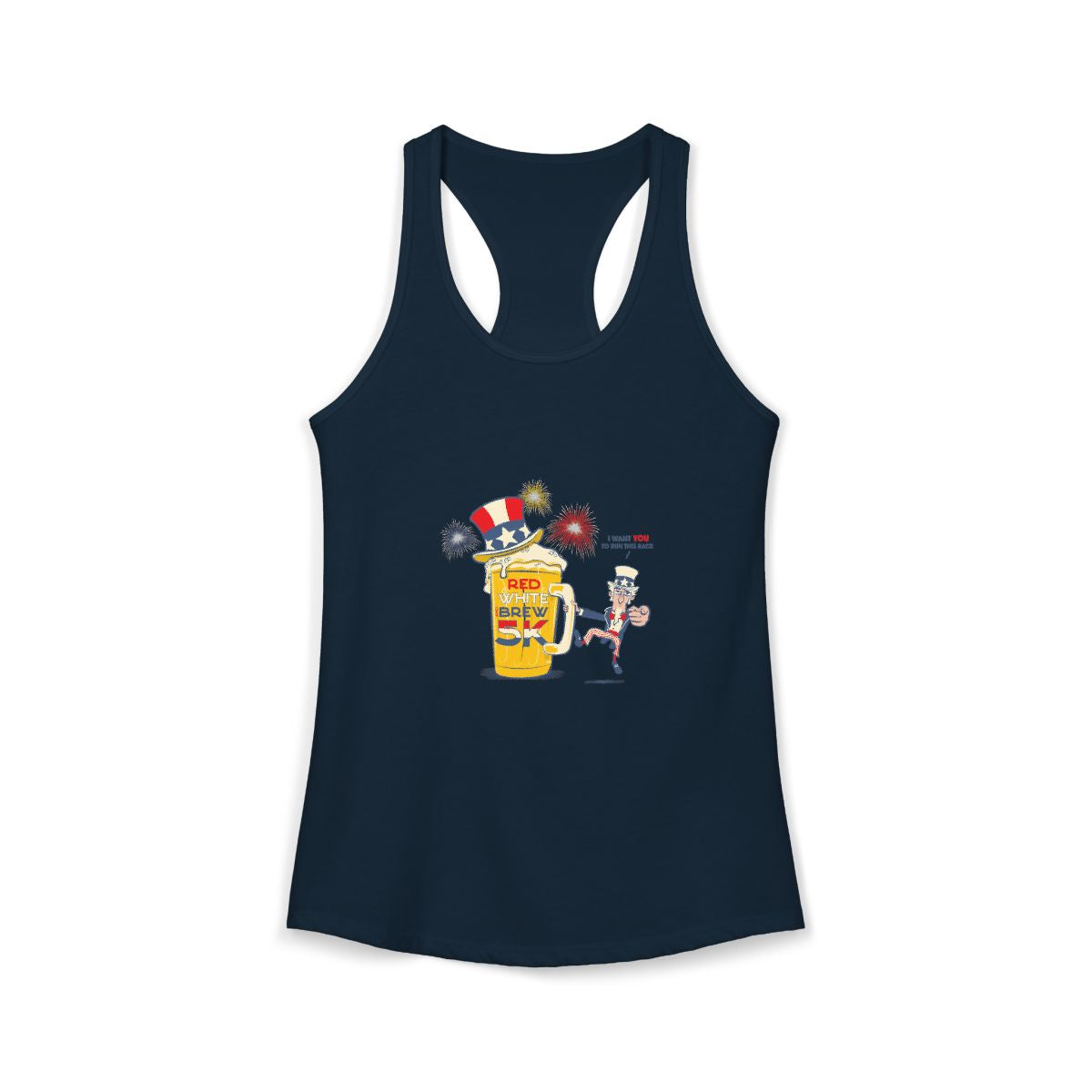 Red White & Brew 5K Patriot Pint Women's Racerback Tank
