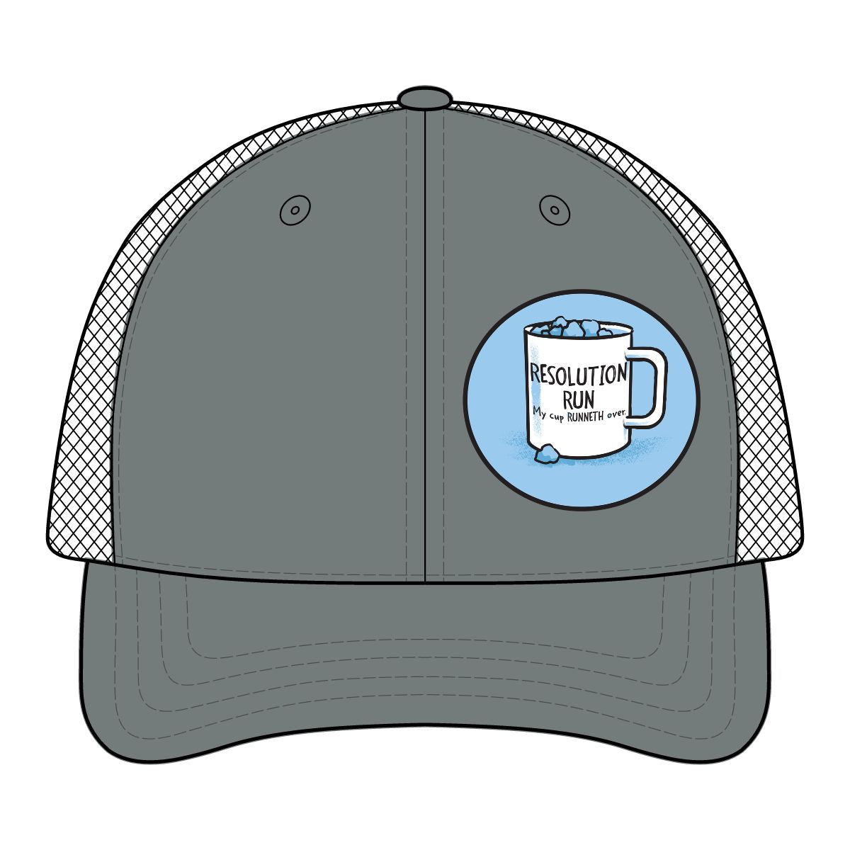 Resolution Run Coffee Mug Mesh Cap