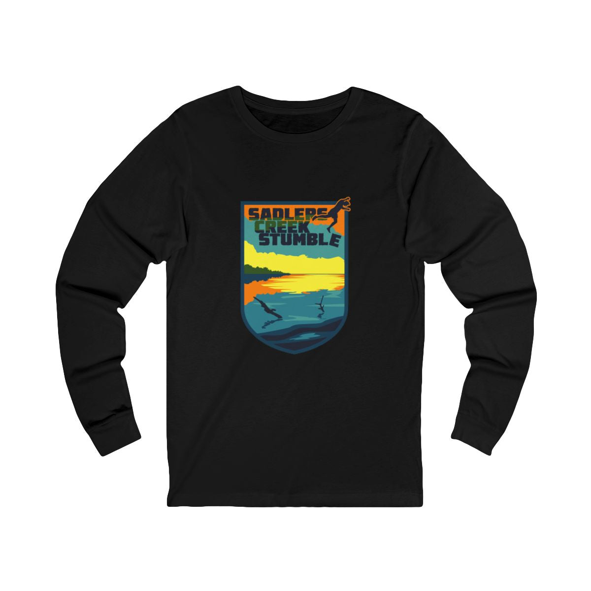 Sadlers Creek Stumble Sunset Badge Long Sleeve Tee