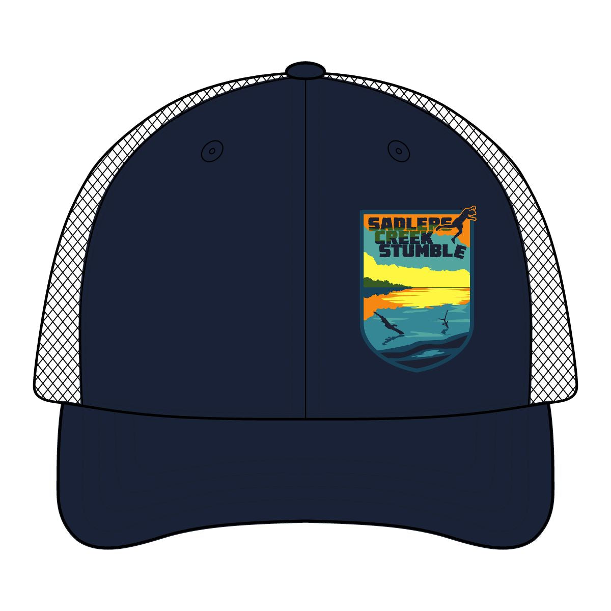 Sadlers Creek Stumble Sunset Badge Mesh Cap