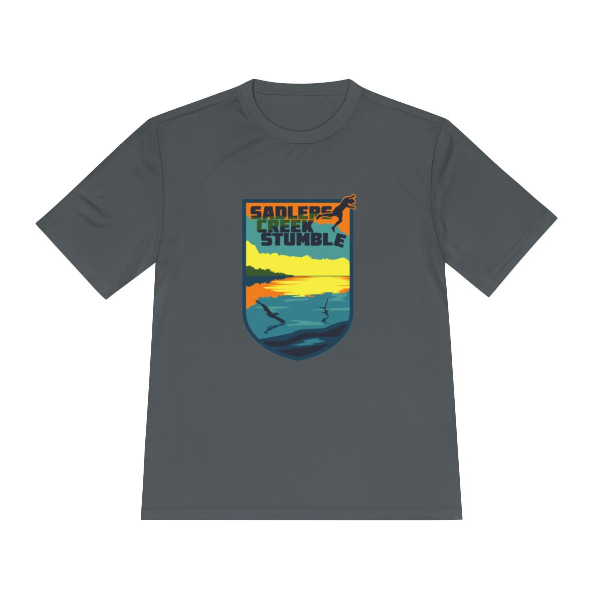 Sadlers Creek Stumble Sunset Badge Performance Tee