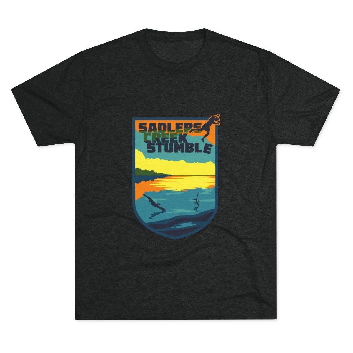 Sadlers Creek Stumble Sunset Badge Tee